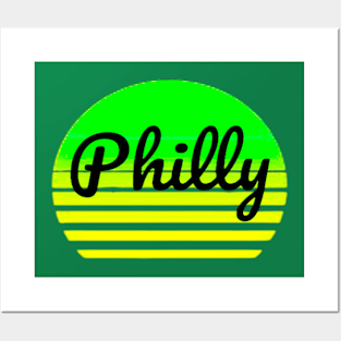 Vaporwave Aesthetic Style Retro Sunset Philly PanfurWare LLC Posters and Art